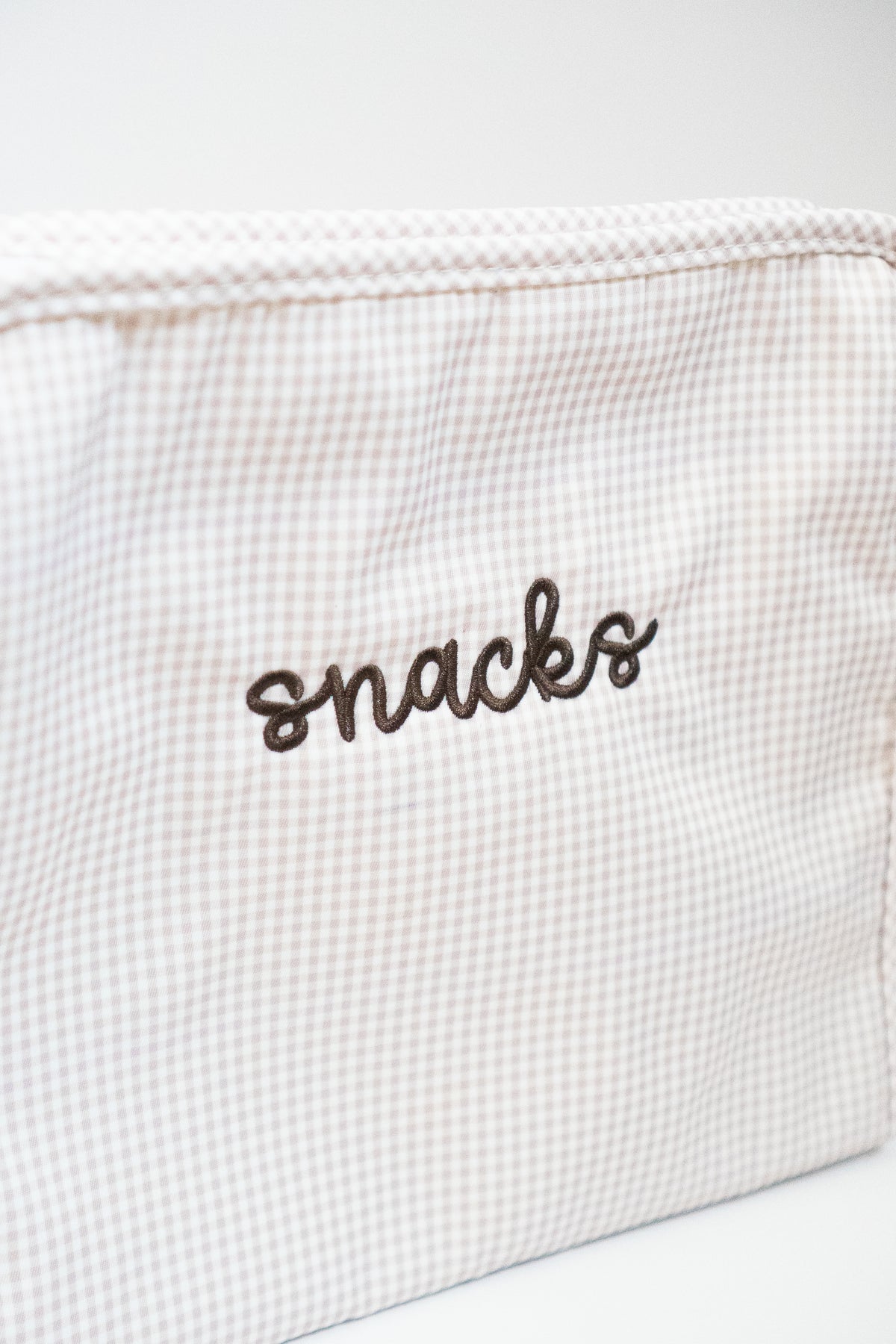 Embroidered Large Zipper Bag