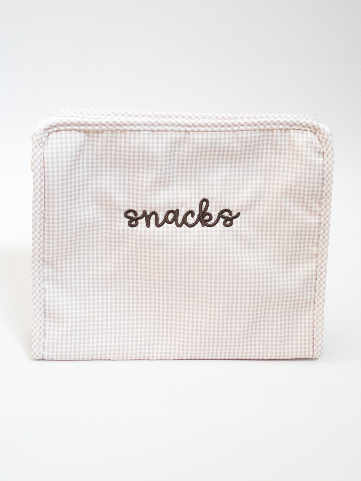 Embroidered Large Zipper Bag