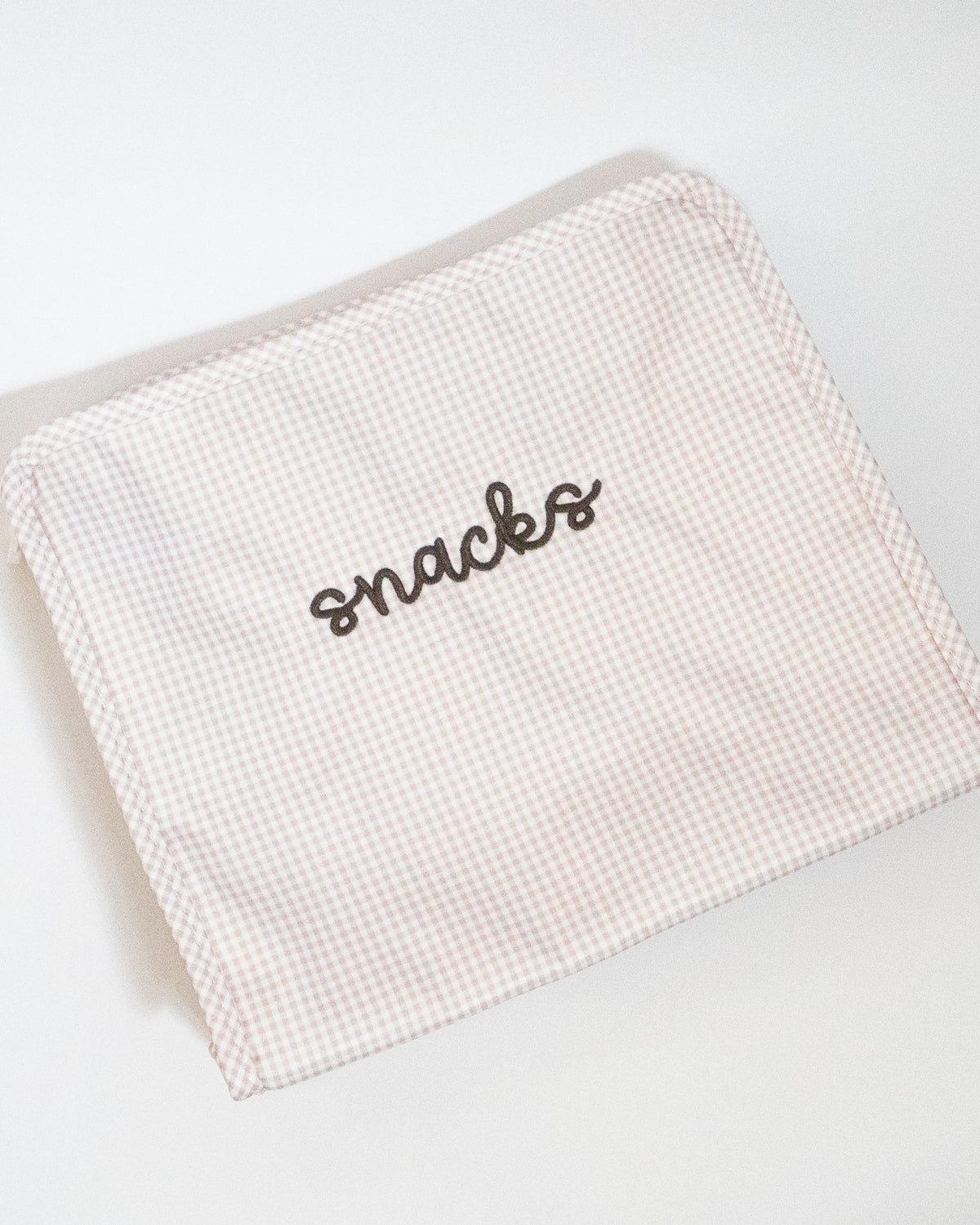 Embroidered Large Zipper Bag