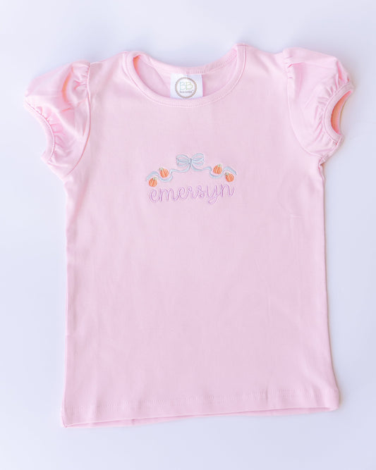 Personalized Pumpkin Bow Dress