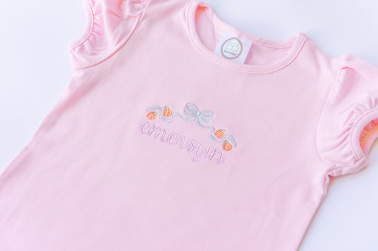 Personalized Pumpkin Bow Dress